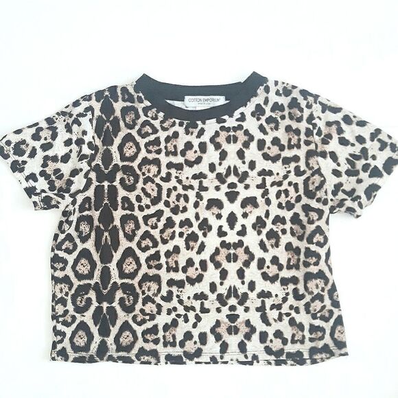 Cotton Emporium Leopard Animal Print Crop Top - Picture 6 of 6